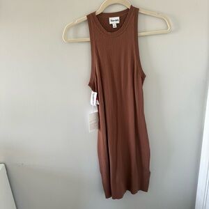 ARITZIA Brown Ribbed Dress NWT